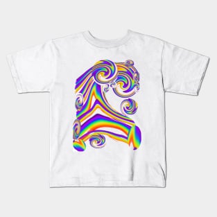 Abstract Waves Kids T-Shirt